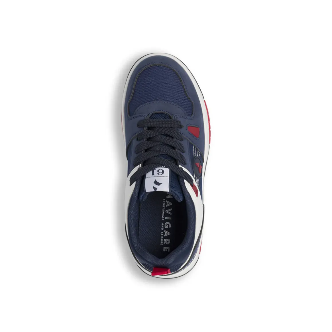 Sneakers da Ragazzo Navigare blu con dettagli rossi e bianchi