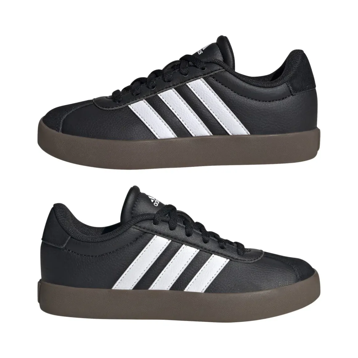 Sneakers da ragazzo nere adidas VL Court 3.0 in pelle