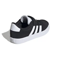 Sneakers da ragazzo nere e bianche con logo adidas VL Court 3.0