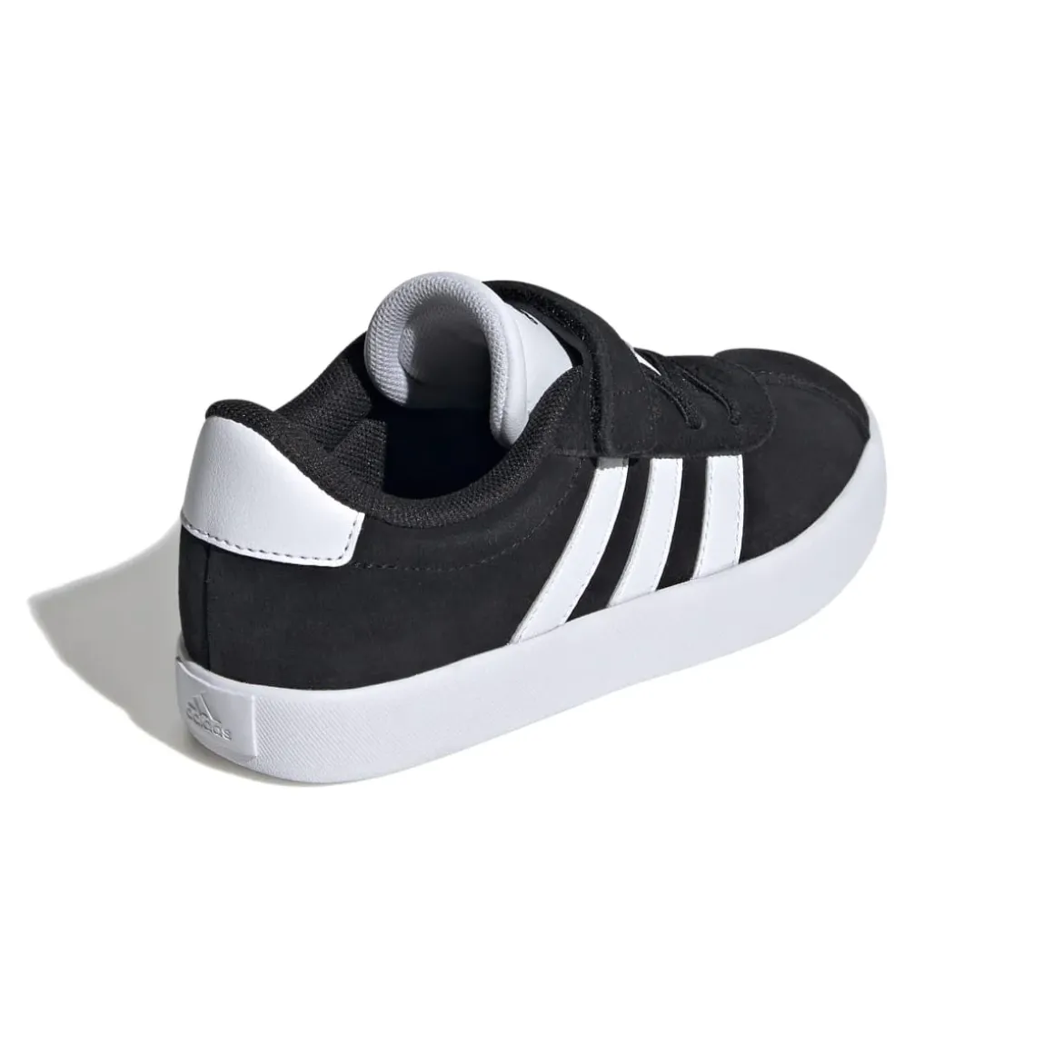 Sneakers da ragazzo nere e bianche con logo adidas VL Court 3.0