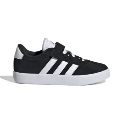 Sneakers da ragazzo nere e bianche con logo adidas VL Court 3.0