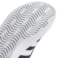 Sneakers da ragazzo nere e bianche con logo adidas VL Court 3.0