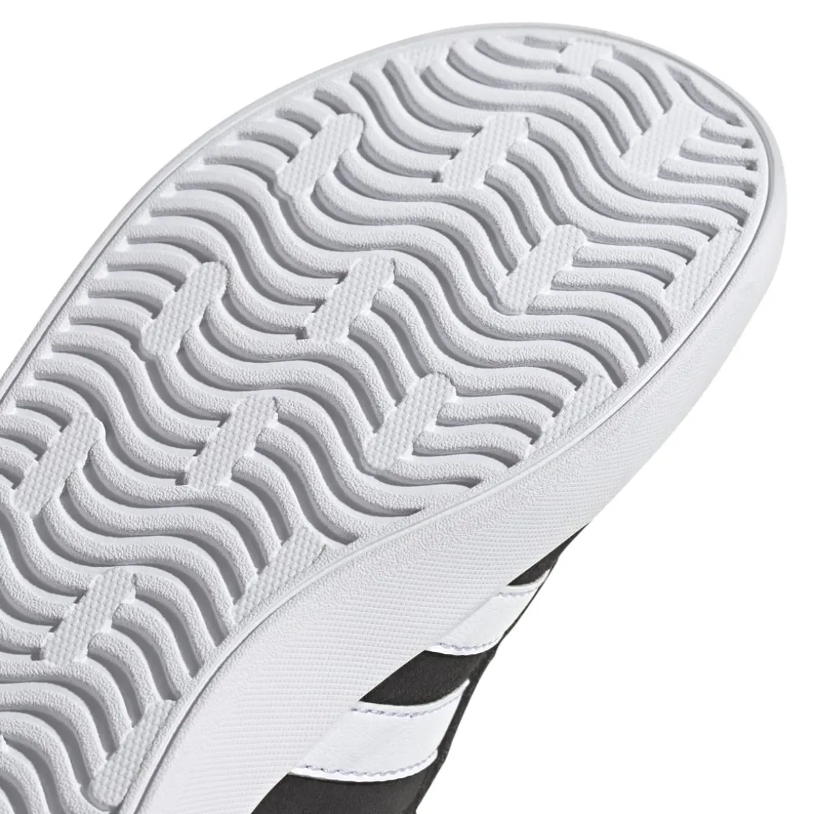 Sneakers da ragazzo nere e bianche con logo adidas VL Court 3.0