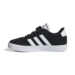 Sneakers da ragazzo nere e bianche con logo adidas VL Court 3.0