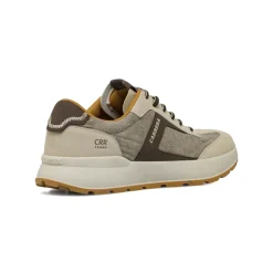 Sneakers da Uomo beige con dettagli marroni e logo Carrera Jeans