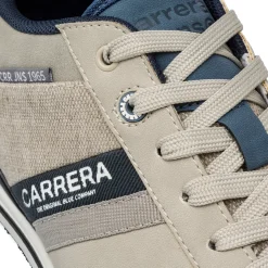 Sneakers da Uomo Beige con inserti in contrasto e logo laterale Carrera