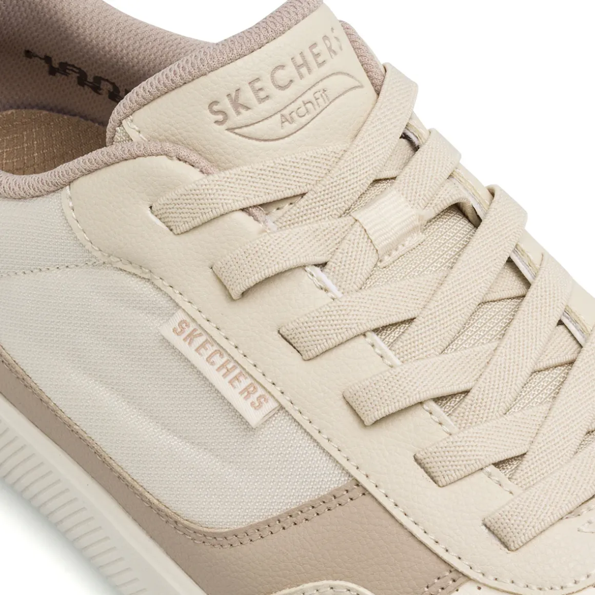 Sneakers da Uomo beige con lacci elastici Skechers Slip-ins Arch Fit
