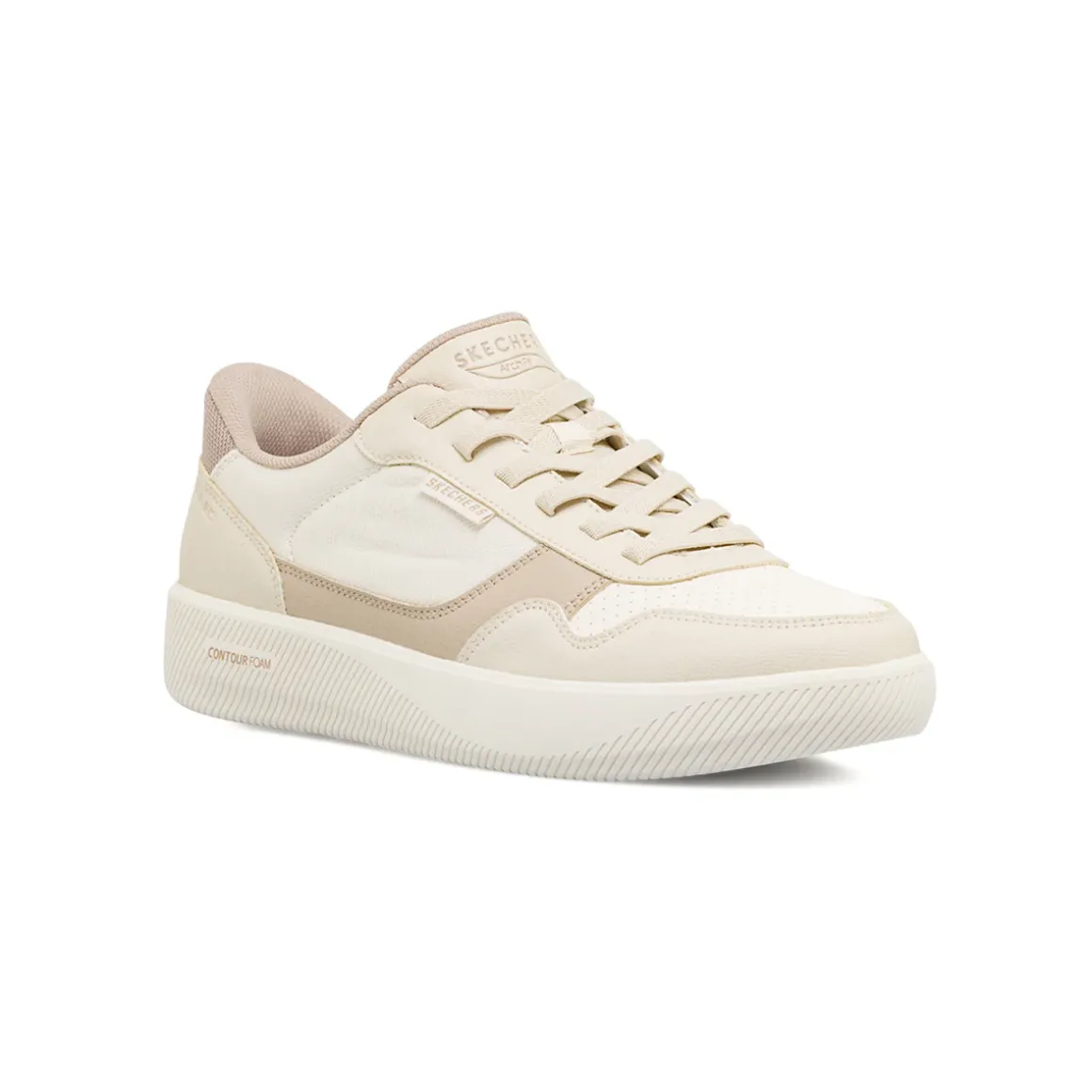 Sneakers da Uomo beige con lacci elastici Skechers Slip-ins Arch Fit