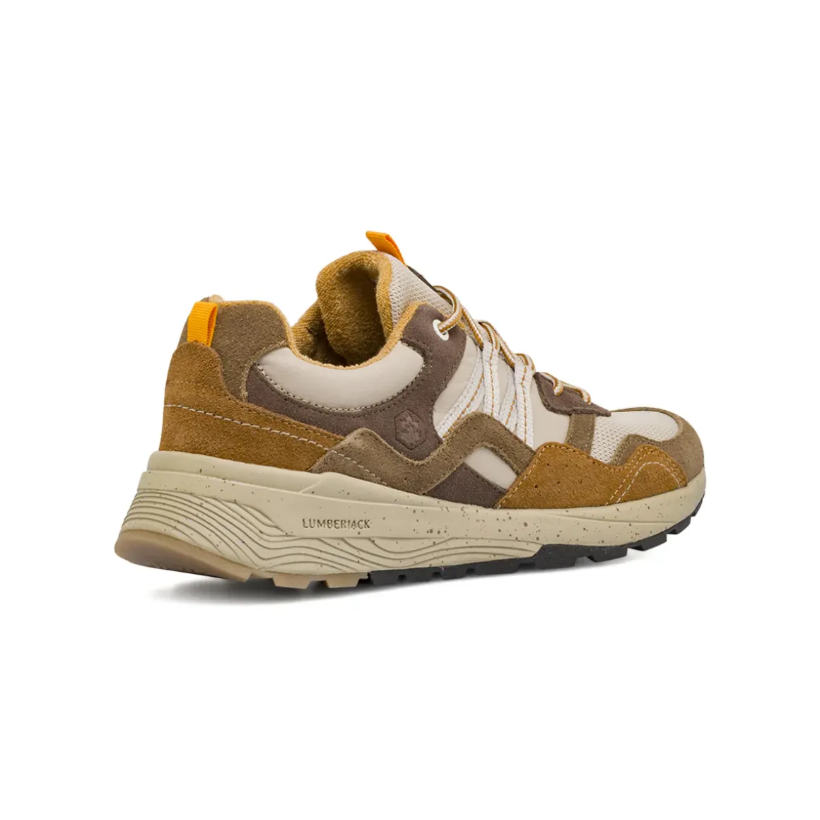 Sneakers da Uomo beige e marrone con effetto suede Lumberjack