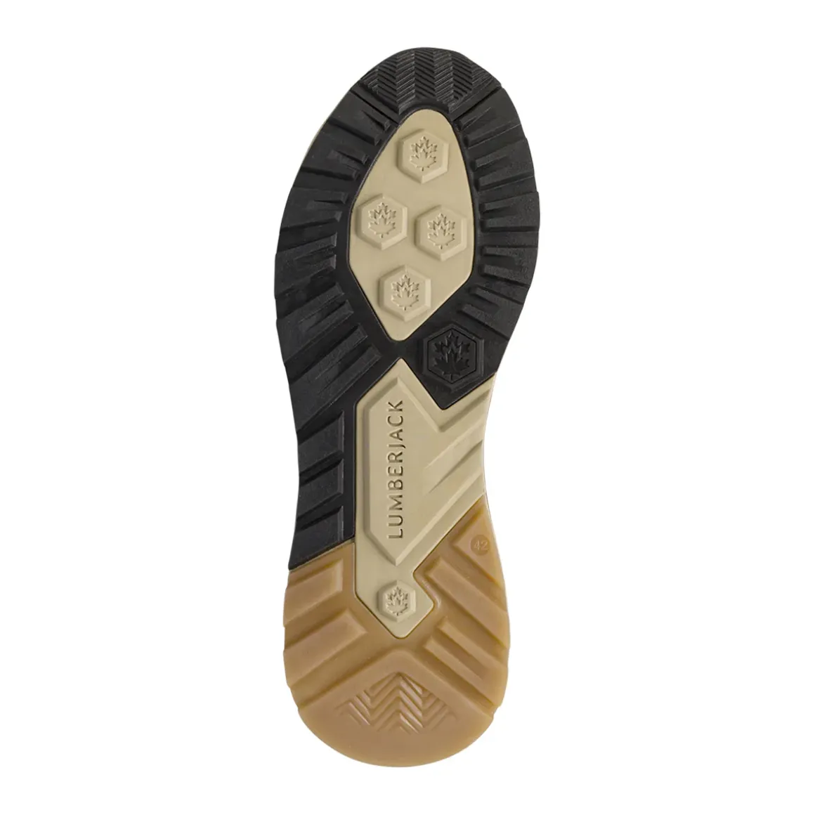 Sneakers da Uomo beige e marrone con effetto suede Lumberjack