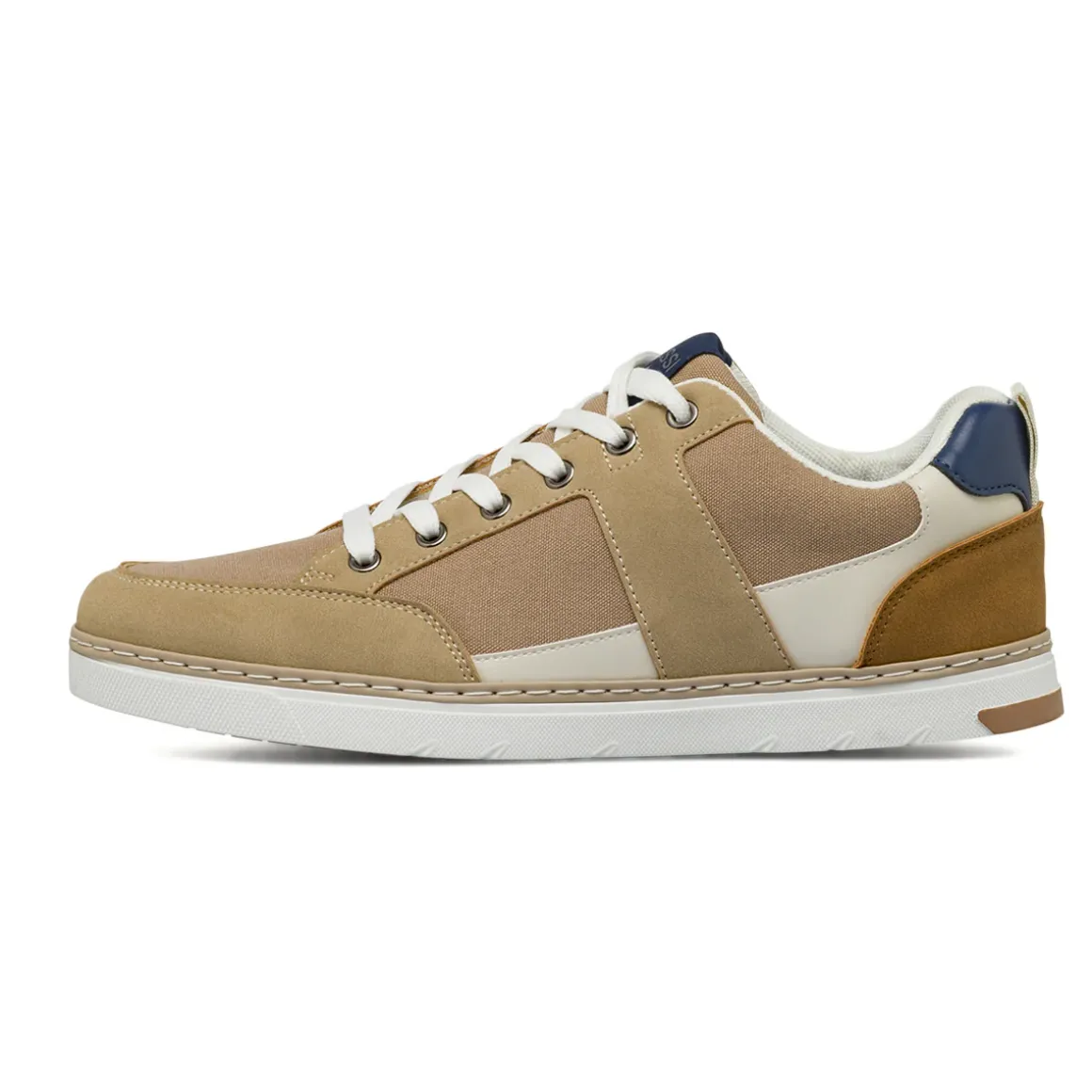 Sneakers da Uomo beige in tessuto effetto scamosciato Riflessi Urbani