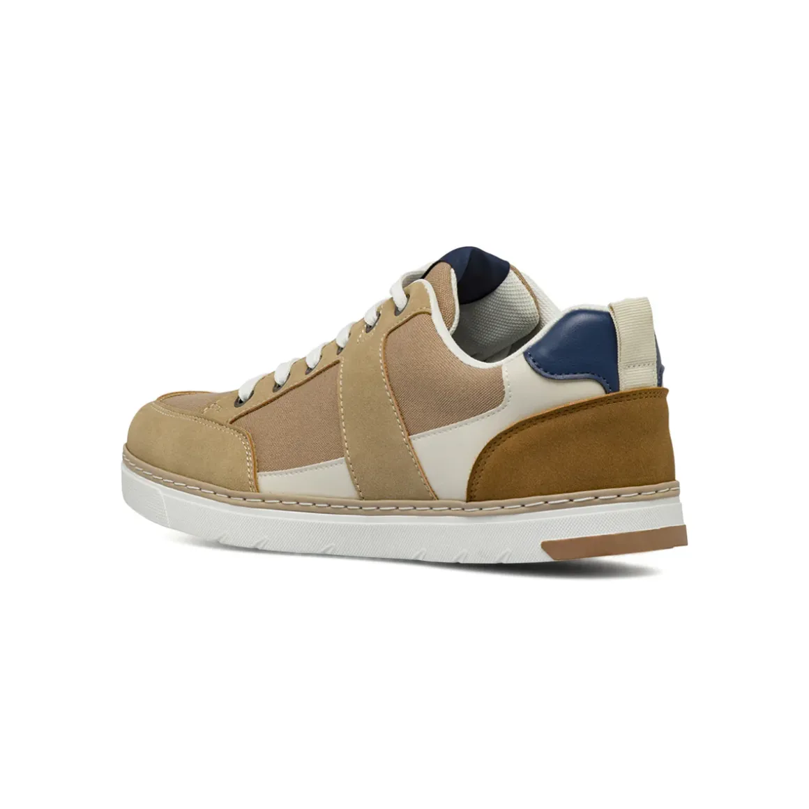Sneakers da Uomo beige in tessuto effetto scamosciato Riflessi Urbani