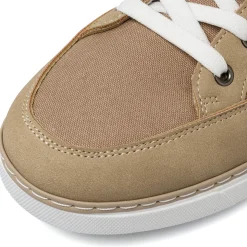 Sneakers da Uomo beige in tessuto effetto scamosciato Riflessi Urbani