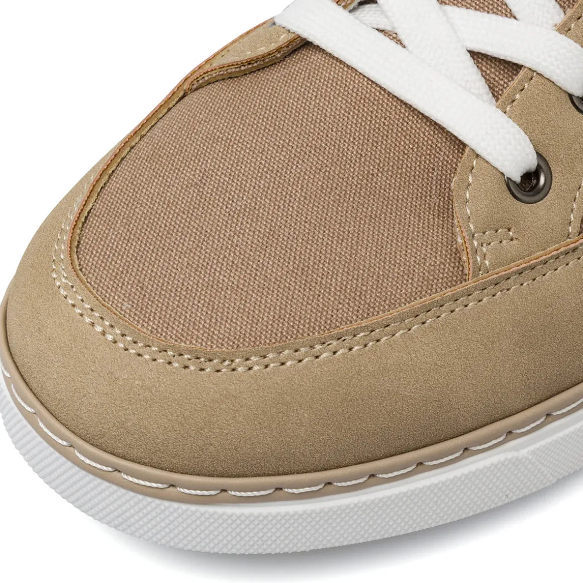 Sneakers da Uomo beige in tessuto effetto scamosciato Riflessi Urbani