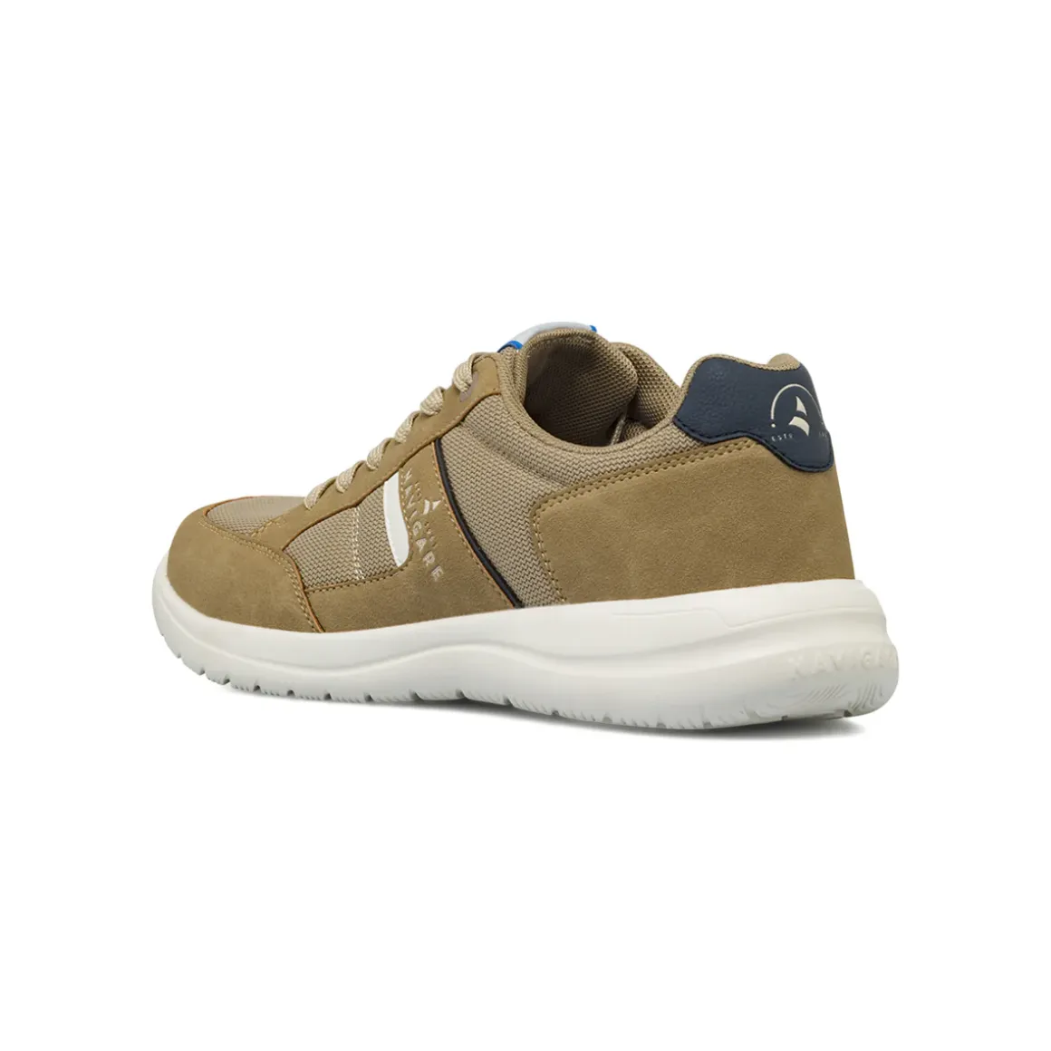 Sneakers da Uomo beige in tessuto ed effetto scamosciato Navigare