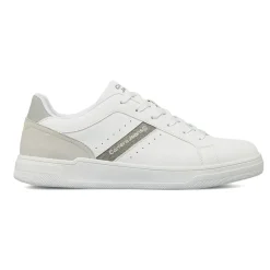 Sneakers da uomo bianche con banda laterale grigia Carrera