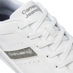Sneakers da uomo bianche con banda laterale grigia Carrera