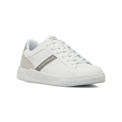 Sneakers da uomo bianche con banda laterale grigia Carrera