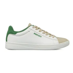 Sneakers da uomo bianche con dettagli verdi Ducati