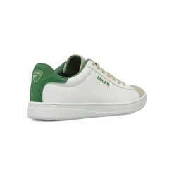 Sneakers da uomo bianche con dettagli verdi Ducati