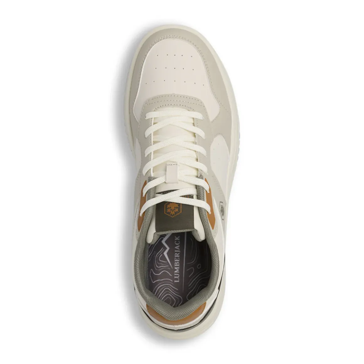 Sneakers da Uomo bianche con dettagli verde e ocra Lumberjack