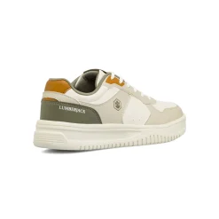 Sneakers da Uomo bianche con dettagli verde e ocra Lumberjack