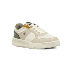 Sneakers da Uomo bianche con dettagli verde e ocra Lumberjack