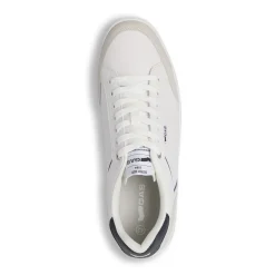 Sneakers da uomo bianche con dettagli blu e inserti grigi Gas