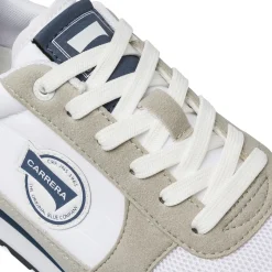 Sneakers da uomo bianche con dettagli blu Carrera