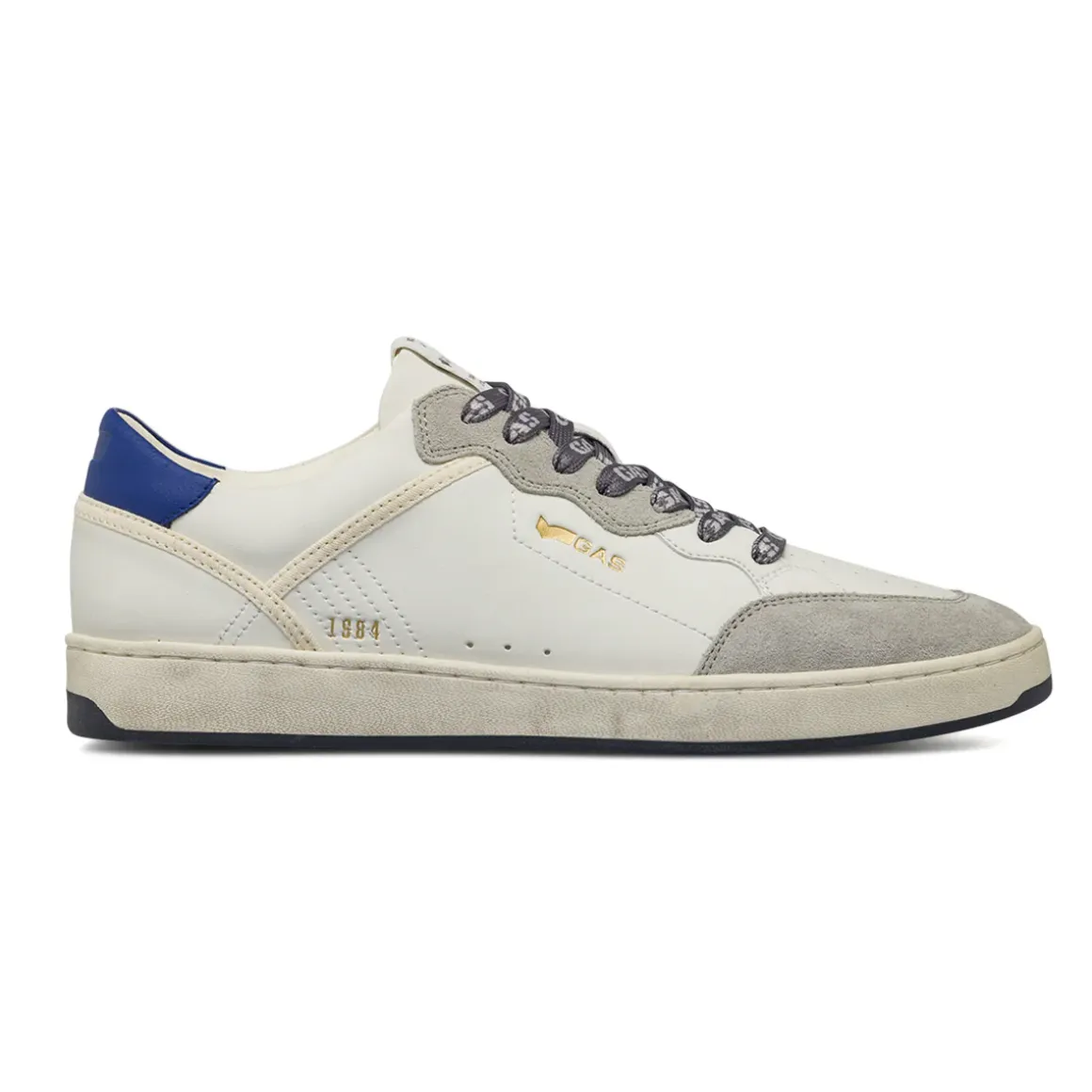 Sneakers da Uomo bianche con inserti effetto scamosciato Gas
