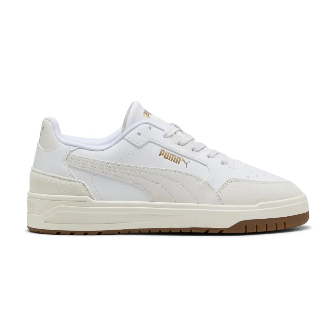 Sneakers da Uomo bianche con logo dorato Puma Shuffle Downtown