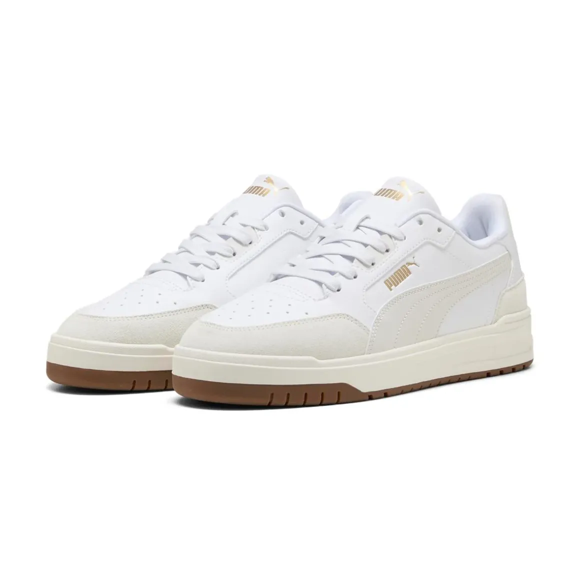 Sneakers da Uomo bianche con logo dorato Puma Shuffle Downtown