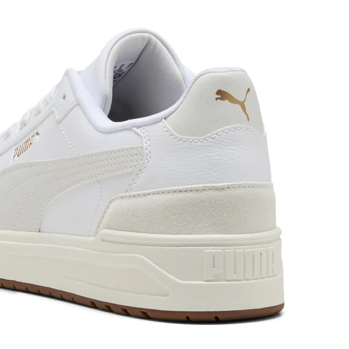 Sneakers da Uomo bianche con logo dorato Puma Shuffle Downtown