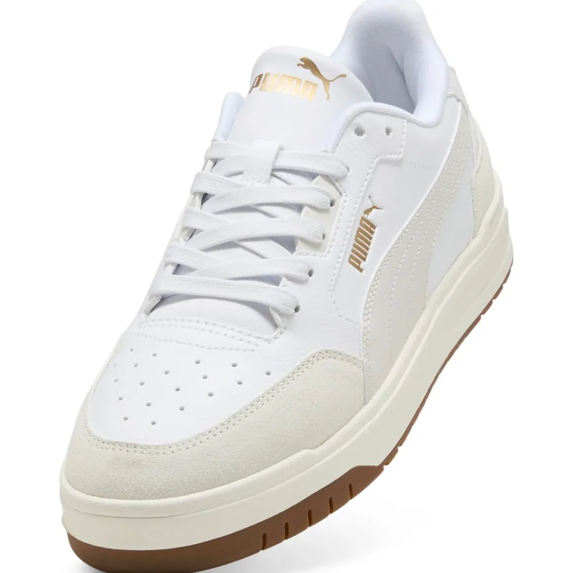 Sneakers da Uomo bianche con logo dorato Puma Shuffle Downtown
