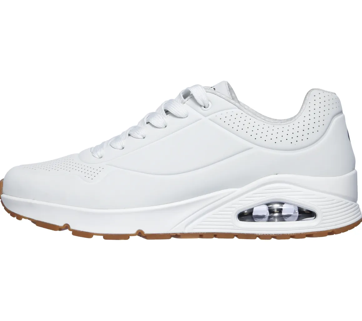 Sneakers da uomo bianche con suola ad aria Skechers Uno