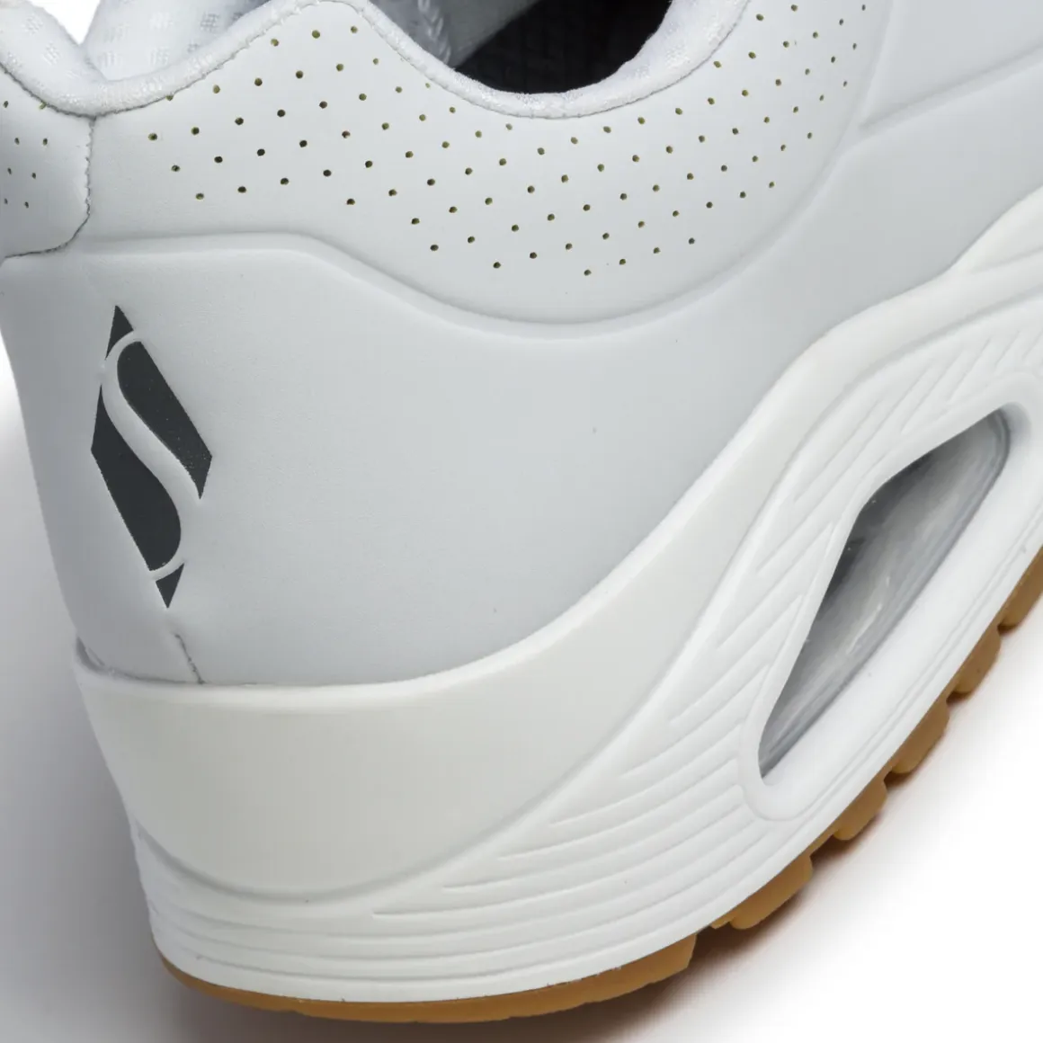 Sneakers da uomo bianche con suola ad aria Skechers Uno