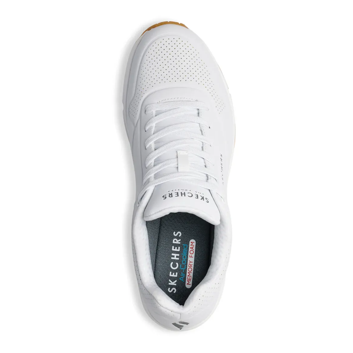 Sneakers da uomo bianche con suola ad aria Skechers Uno