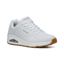 Sneakers da uomo bianche con suola ad aria Skechers Uno