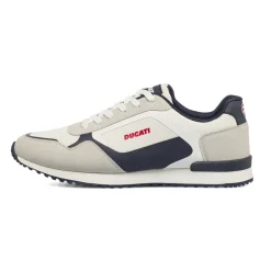 Sneakers da uomo bianche Ducati con dettaglio effetto scamosciato