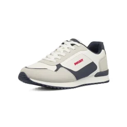 Sneakers da uomo bianche Ducati con dettaglio effetto scamosciato