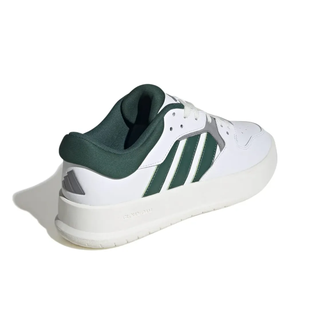 Sneakers da uomo bianche e blu con logo adidas Court 24