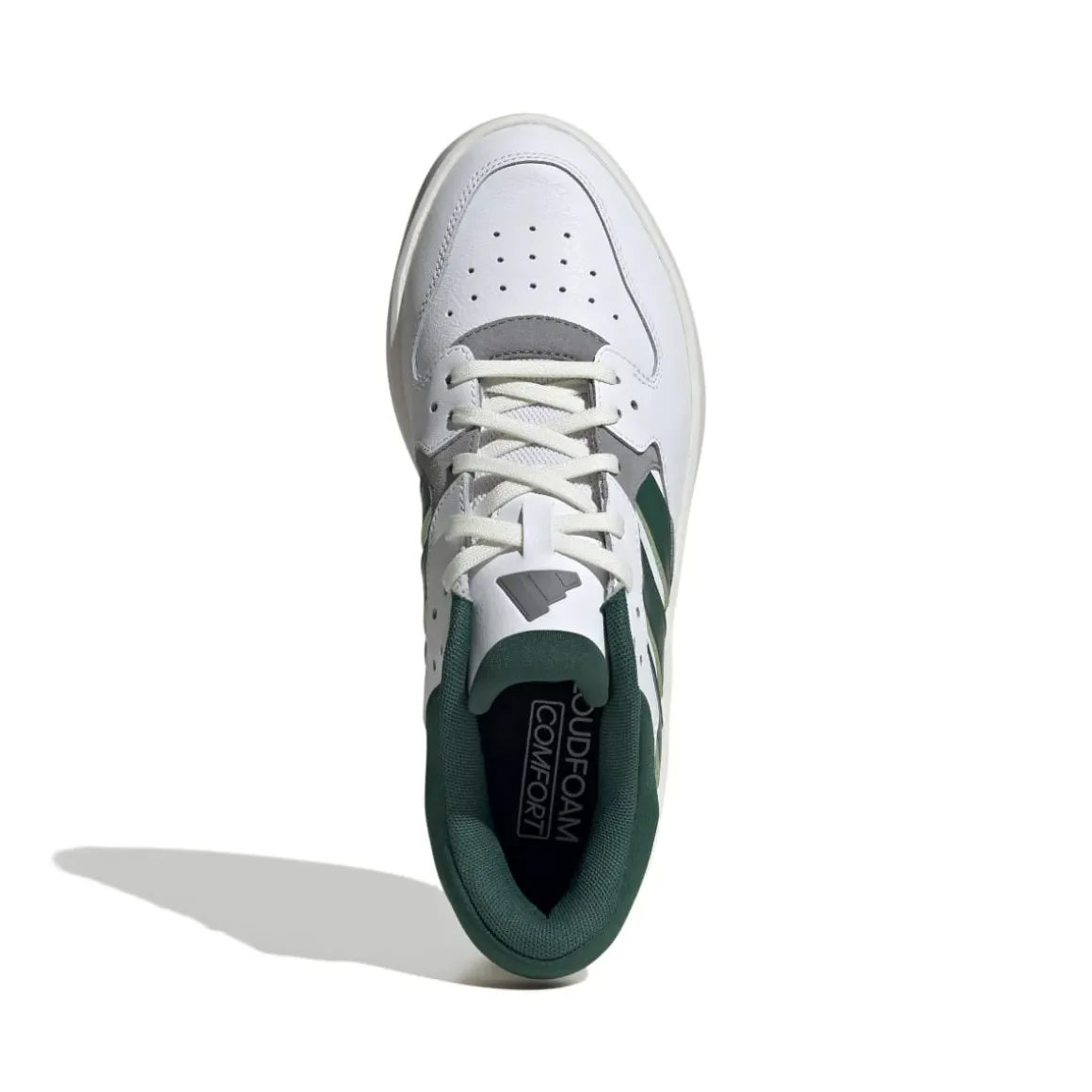 Sneakers da uomo bianche e blu con logo adidas Court 24