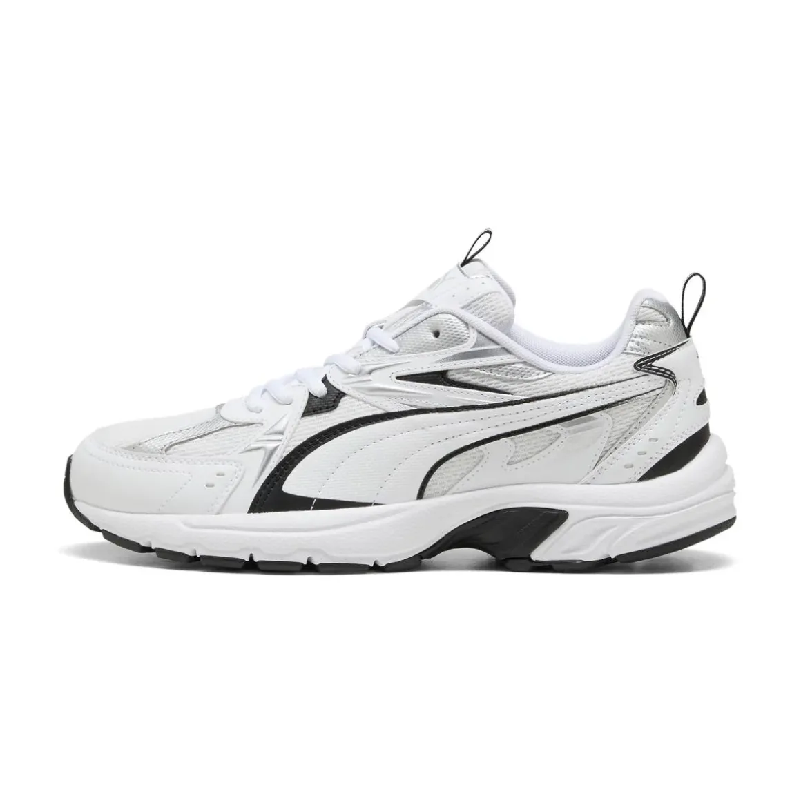 Sneakers da Uomo bianche in mesh con inserti argento Puma Milenio tech