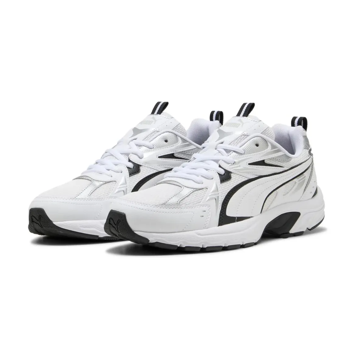 Sneakers da Uomo bianche in mesh con inserti argento Puma Milenio tech