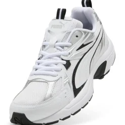 Sneakers da Uomo bianche in mesh con inserti argento Puma Milenio tech