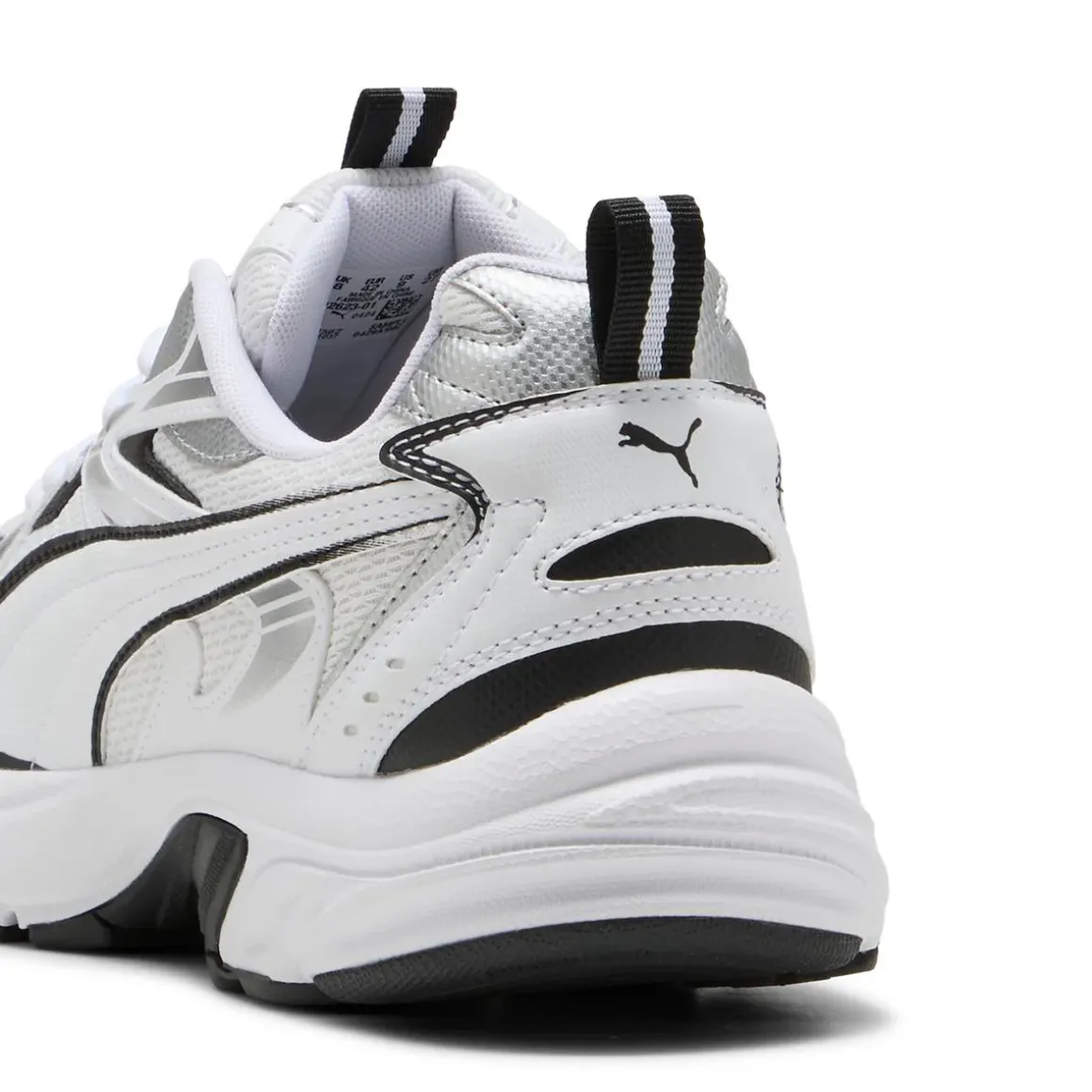 Sneakers da Uomo bianche in mesh con inserti argento Puma Milenio tech