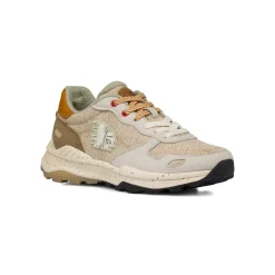 Sneakers da uomo bianche in suede con dettagli in contrasto Americanino