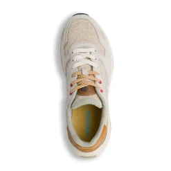 Sneakers da uomo bianche in suede con dettagli in contrasto Americanino