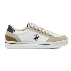 Sneakers da uomo bianche in tessuto Beverly Hills Polo Club