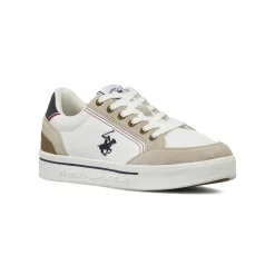 Sneakers da uomo bianche in tessuto Beverly Hills Polo Club
